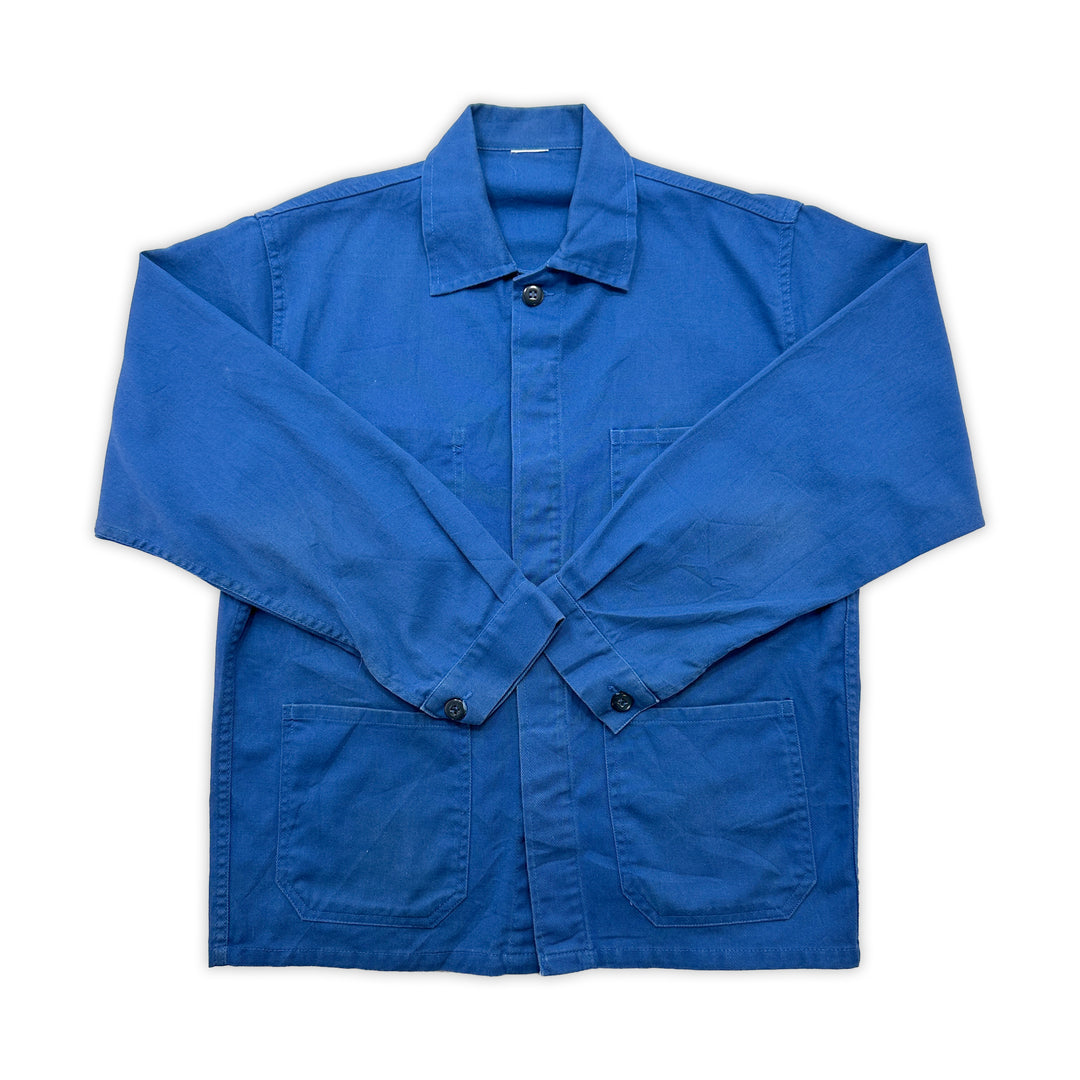 Vintage Blue French Work Jacket - Men's Medium