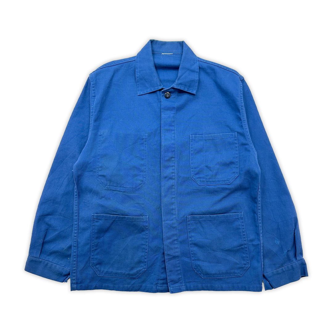 Vintage Blue French Work Jacket - Men's Medium