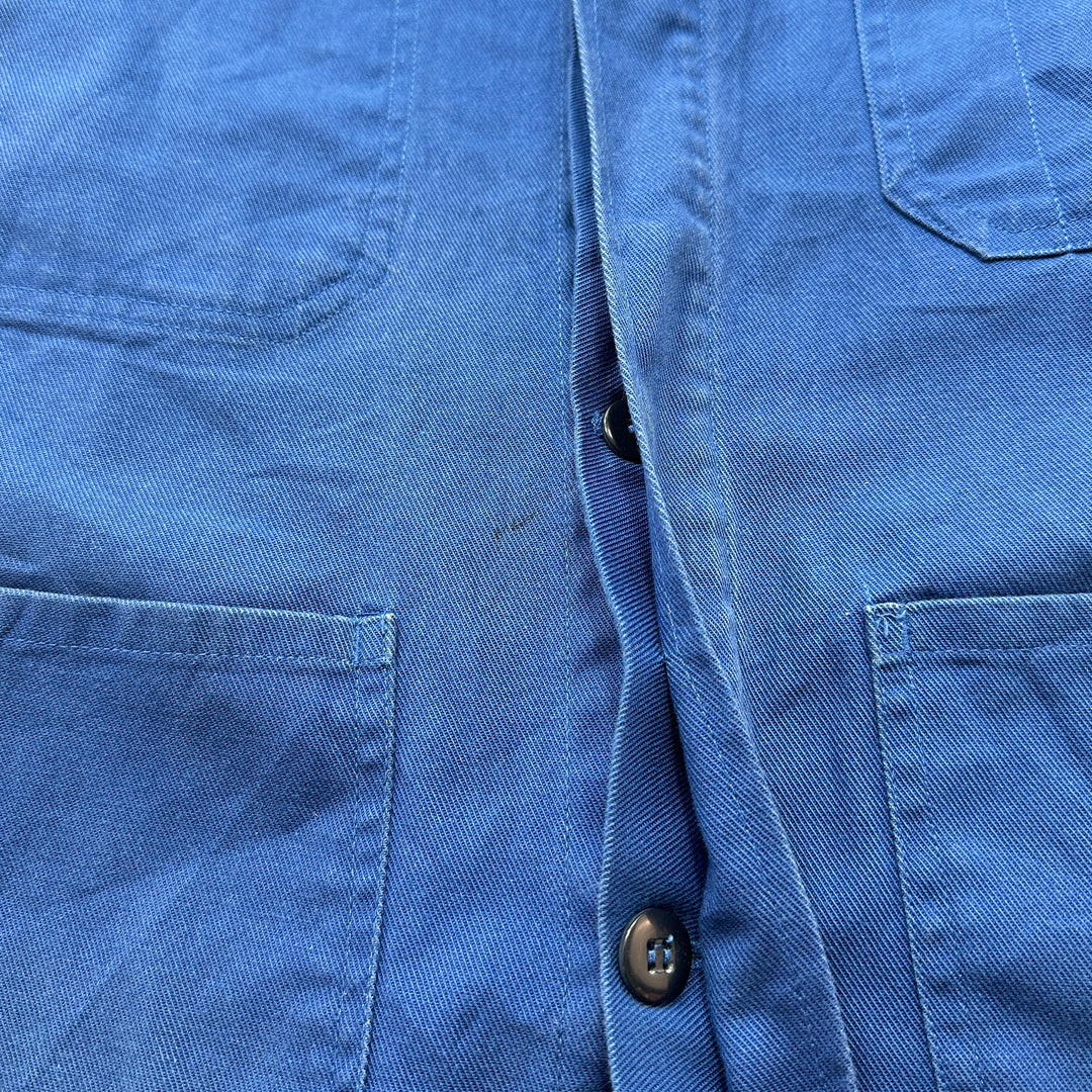 Vintage Blue French Work Jacket - Men's Medium
