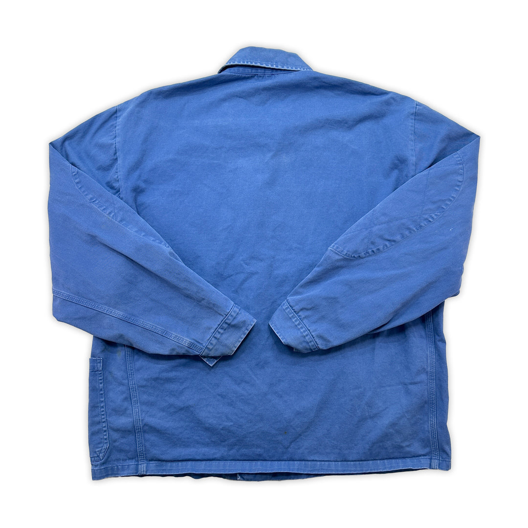 Heavily Worn Vintage Blue European Work Jacket - Men's XL