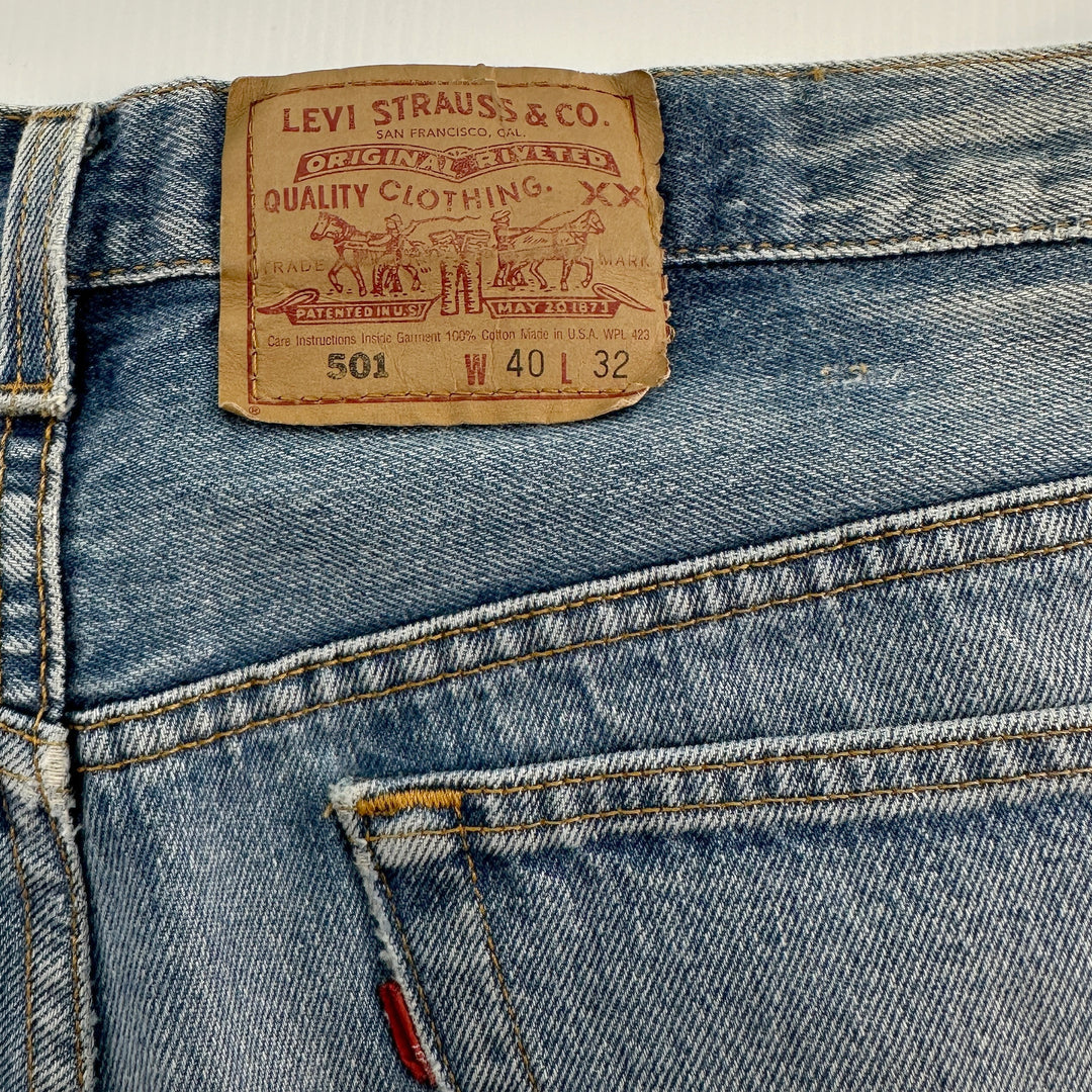 Levi's Men's Vintage 501 (501xx) Straight Leg Jeans - USA - Tagged: 40x32; Actual: 38x31