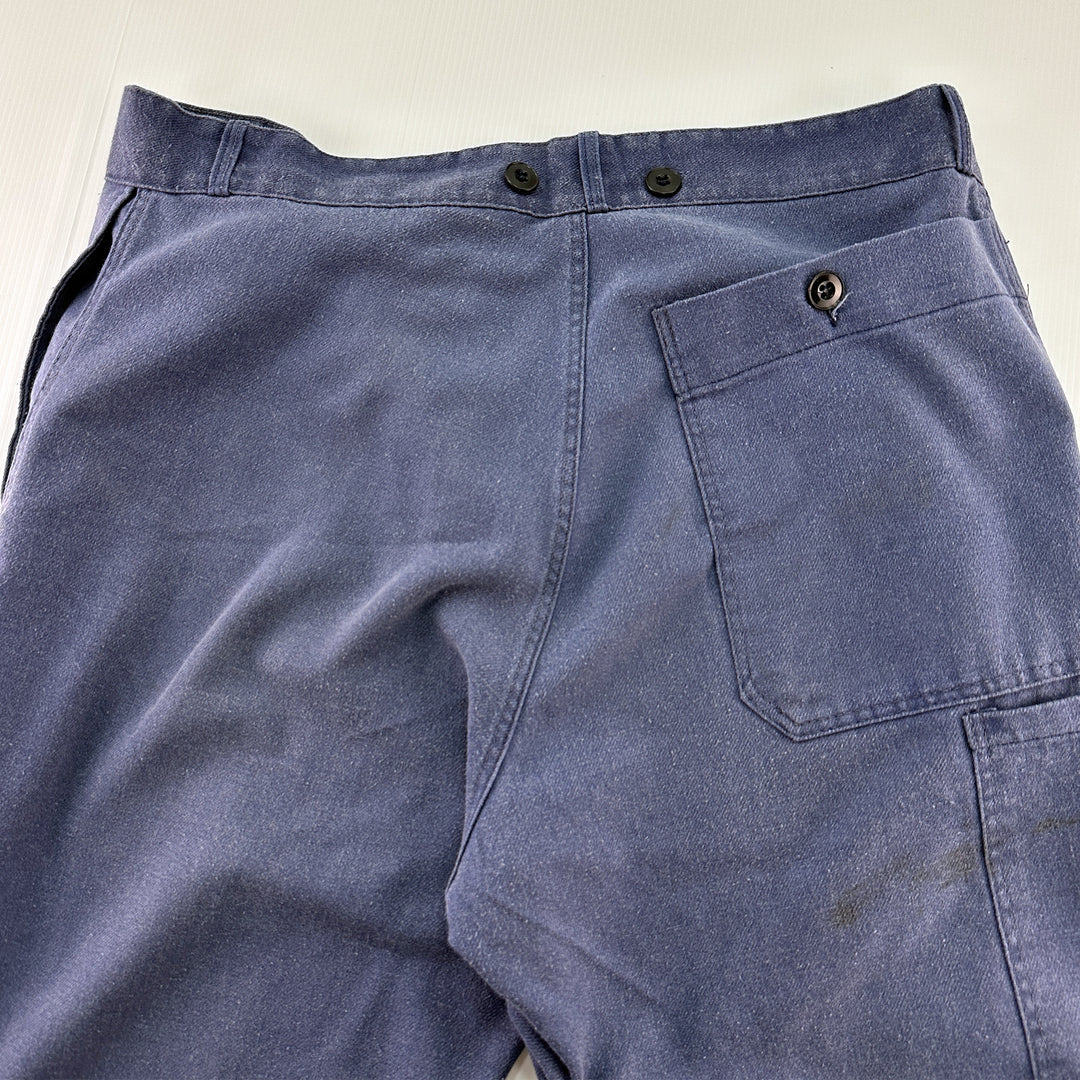 Vintage worn bleu de travail work pants 36x30
