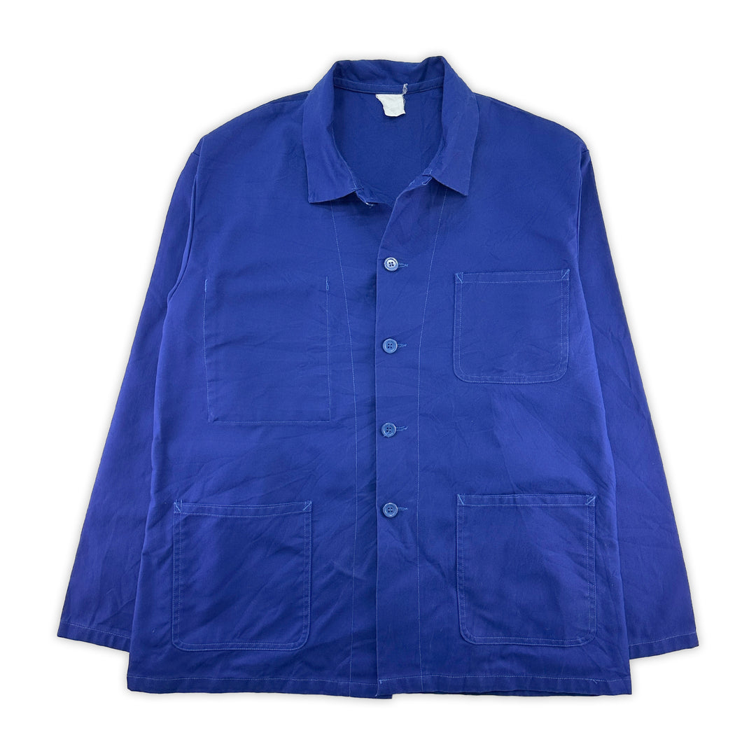 Vintage Blue French Work Jacket - Men's Large