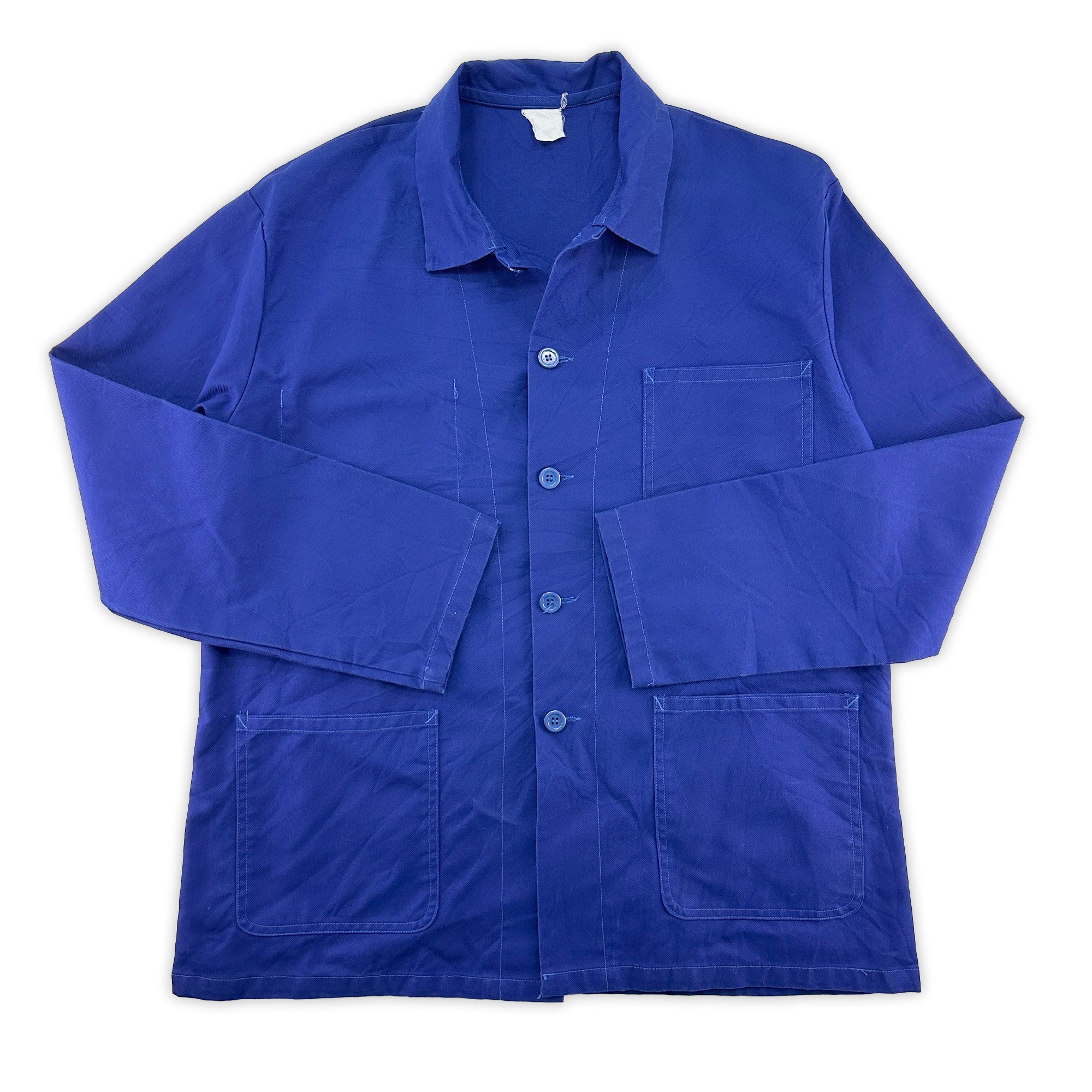 Vintage Blue French Work Jacket - Men's Large - Great Lakes