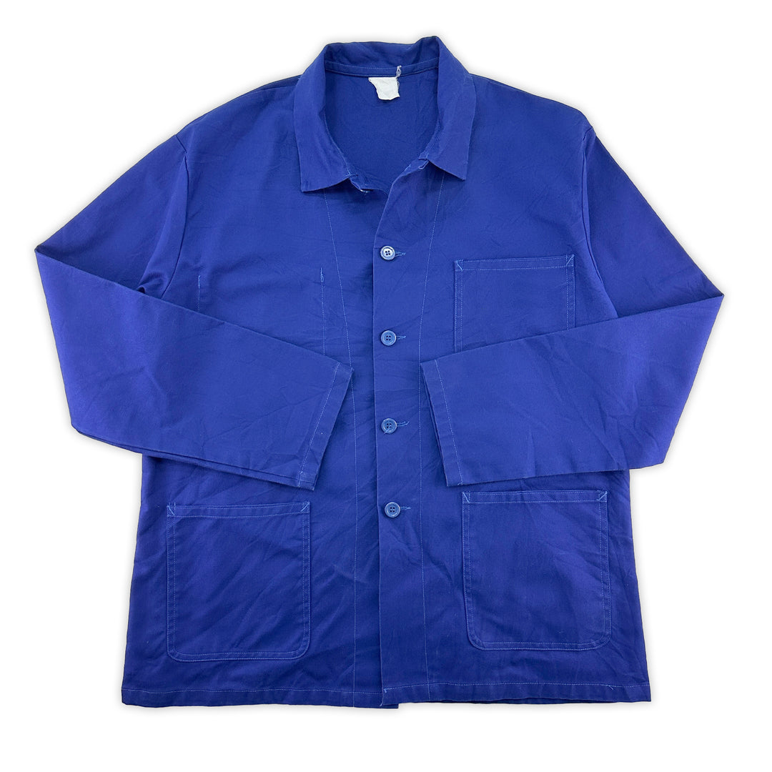Vintage Blue French Work Jacket - Men's Large
