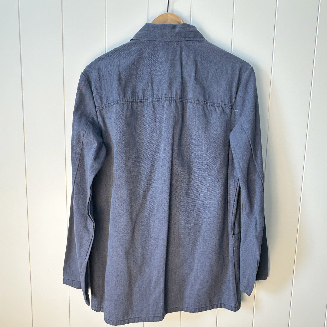 Vintage Polish Blue Cotton Denim Chore Jacket - Men's Medium / Women's Large