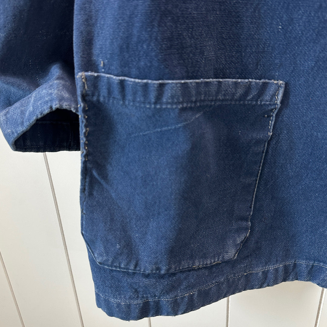 Vintage Blue French Work Jacket - Men's Large / Women's XL