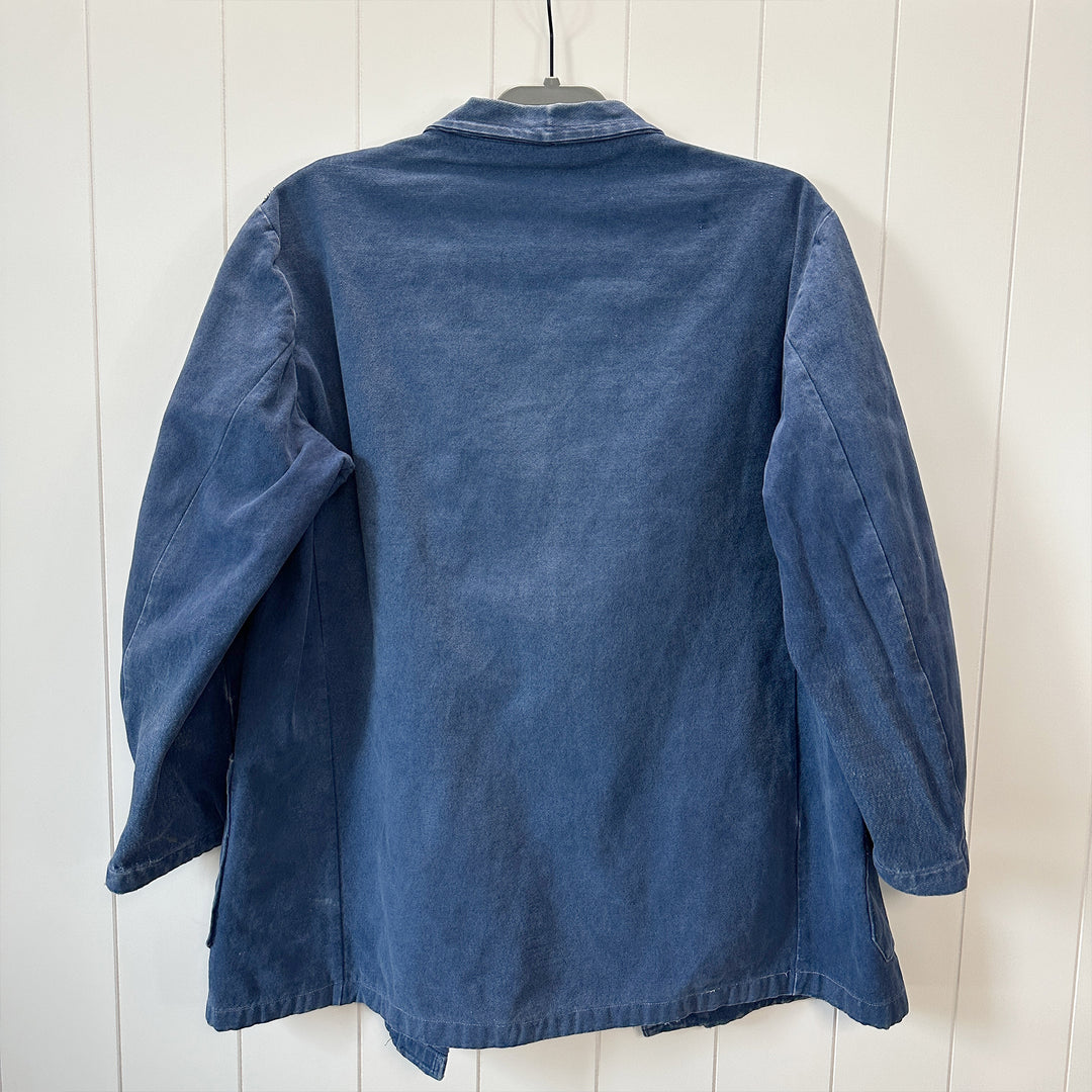 Vintage Blue French Work Jacket - Men's Large / Women's XL