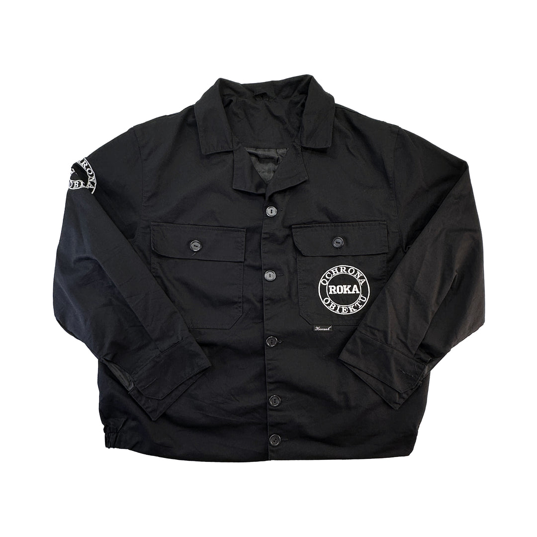 Polish Nylon Lined Security Jacket - Black - Fits Men's Large