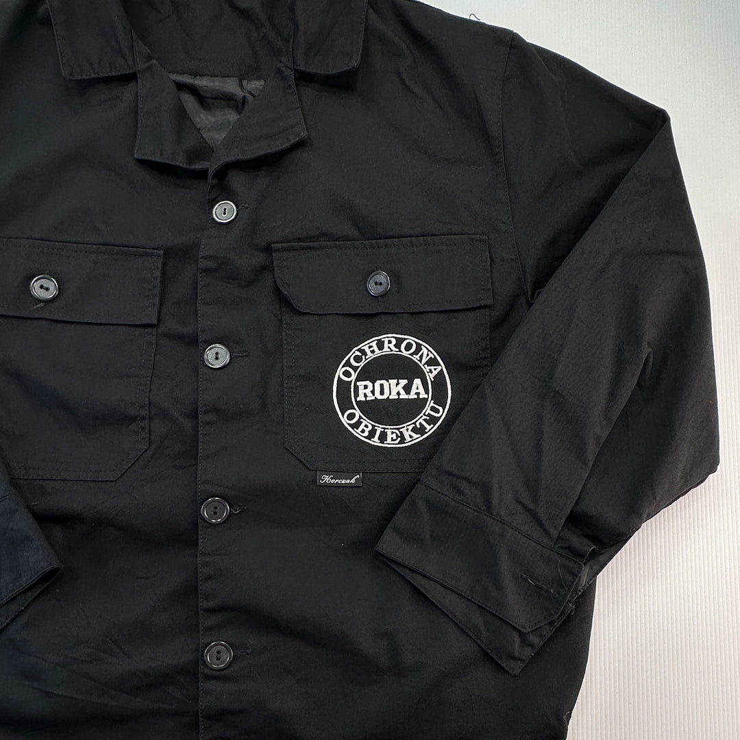 Polish Nylon Lined Security Jacket - Black - Fits Men's Large