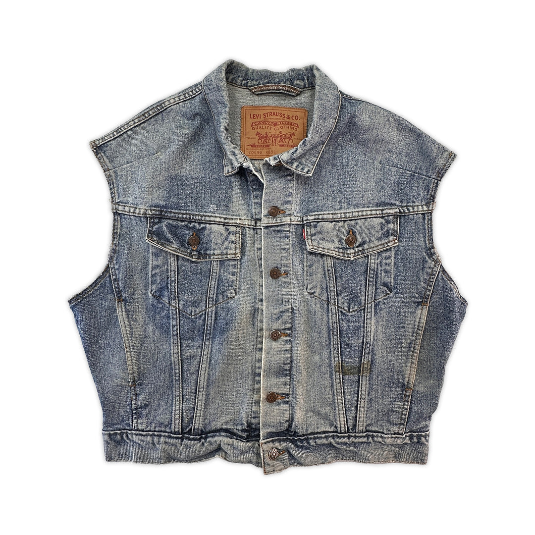 Vintage 90s Levi's Biker's Cut - Oversized Levi's Trucker - USA -  Men's Medium