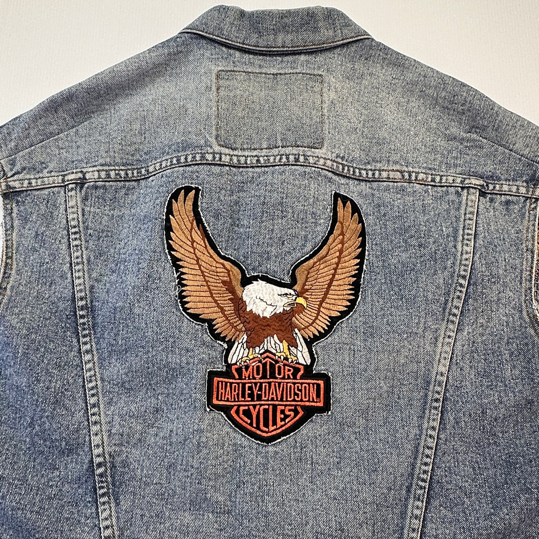 Vintage 90s Levi's Biker's Cut - Oversized Levi's Trucker - USA -  Men's Medium