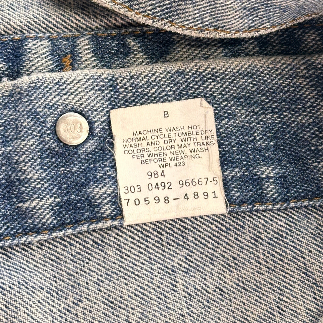 Vintage 90s Levi's Biker's Cut - Oversized Levi's Trucker - USA -  Men's Medium