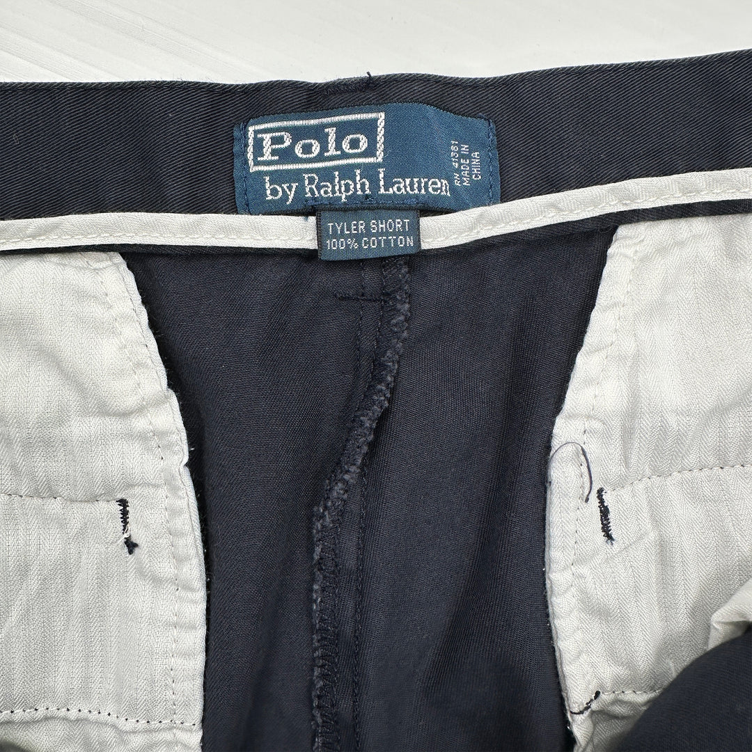 Polo Ralph Lauren Men's Navy Pleated Cotton Tyler Shorts - 36