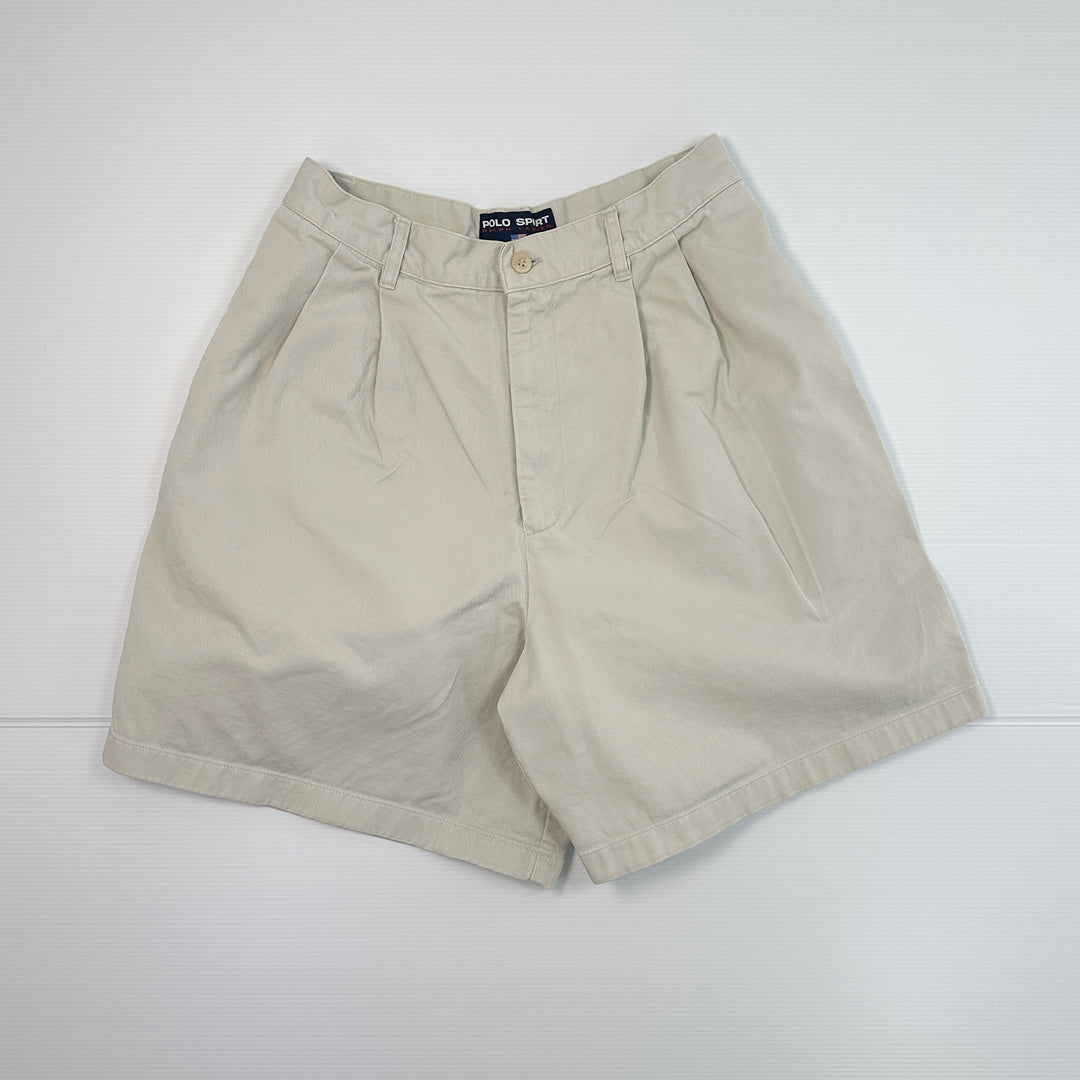 Polo Sport Vintage Women's Pleated Chino Shorts - Size 6