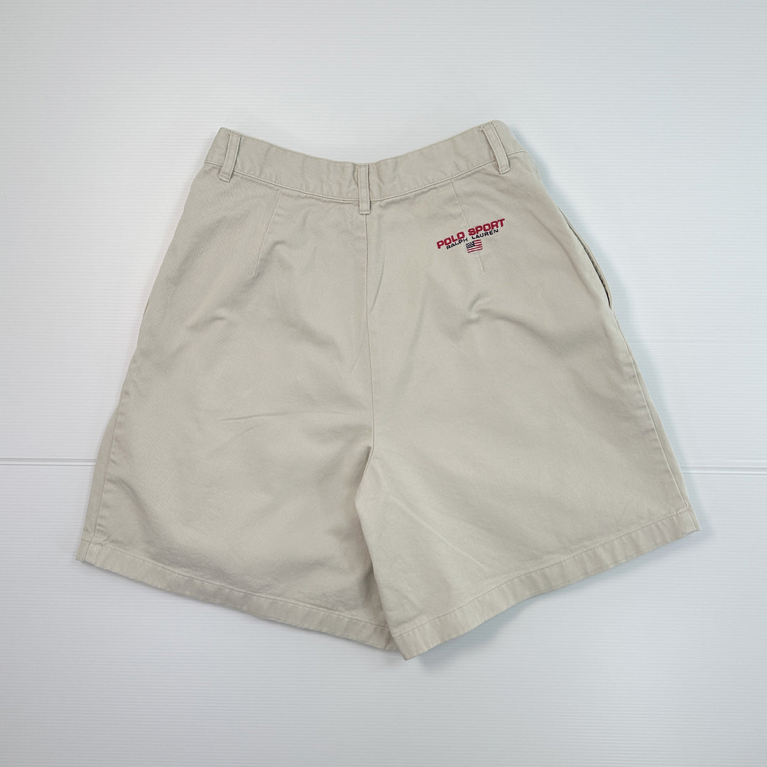 Polo Sport Vintage Women's Pleated Chino Shorts - Size 6