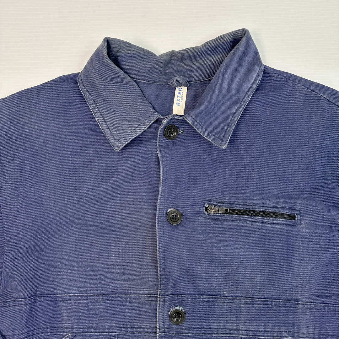 Vintage Denim Polish Mechanic Work Jacket - M/L