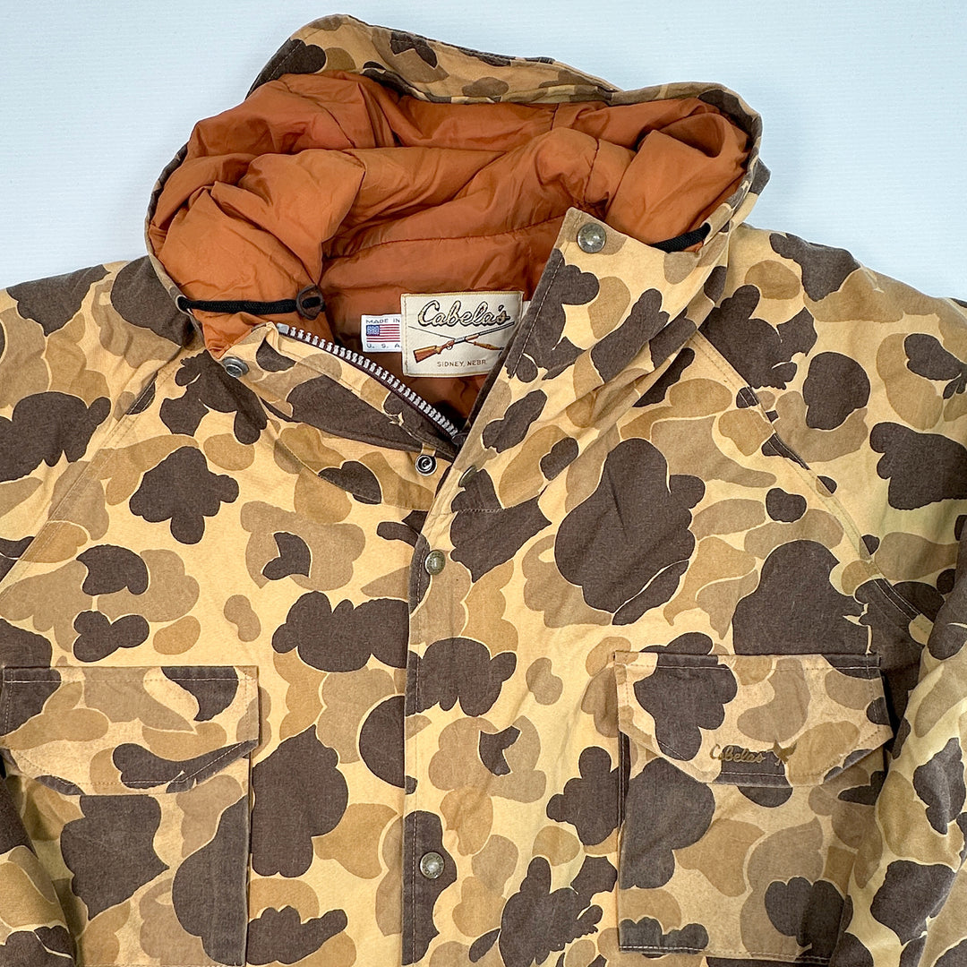 Cabela's Vintage 80s Frog Print Camo Gore-Tex Parka Hunting Jacket USA XXL
