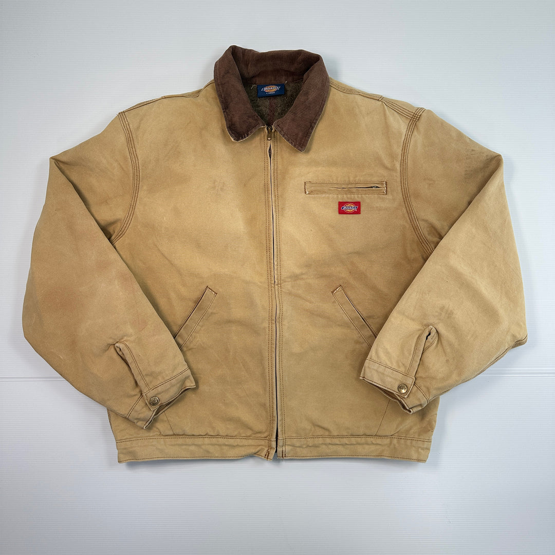 Vintage 90s Dickies Detroit Style Blanket Lined Canvas Work Jacket - Men's Large