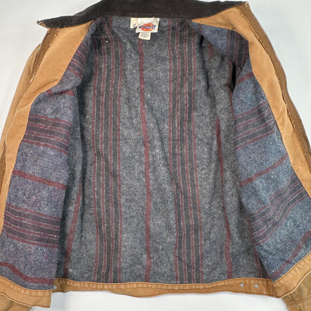 Vintage 80s Dickies Detroit Style Blanket Lined Canvas Work Jacket - Men's XL