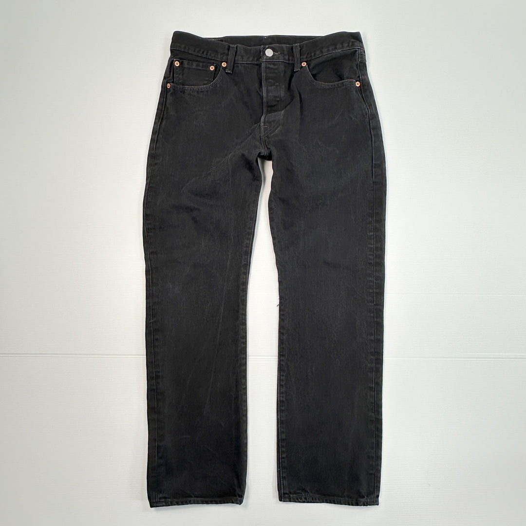 Levi's Men's Black 501 Straight Leg Jeans - Tagged: 34x30 (33" Waist)
