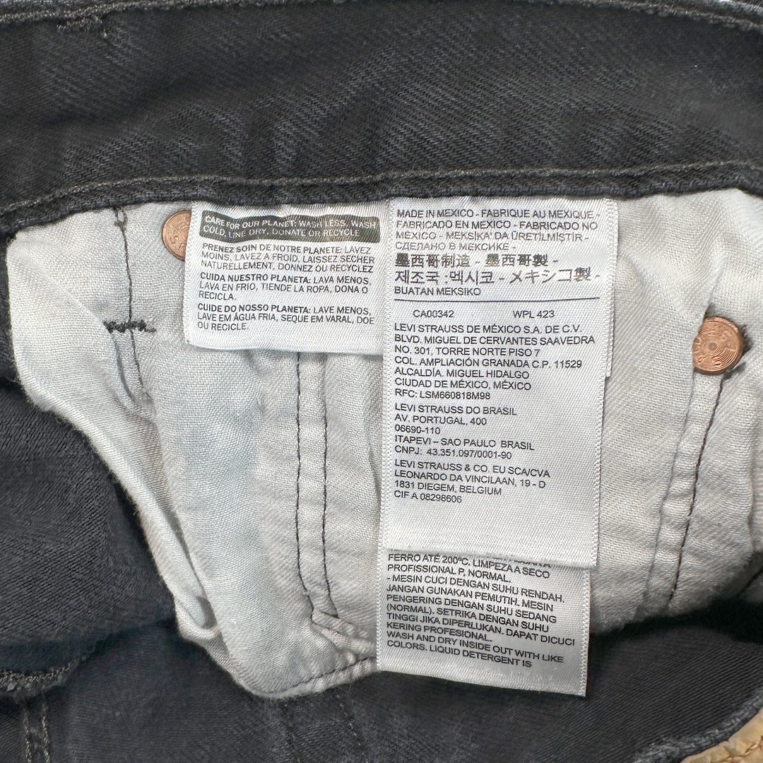 Levi's Men's Black 501 Straight Leg Jeans - Tagged: 34x30 (33" Waist)