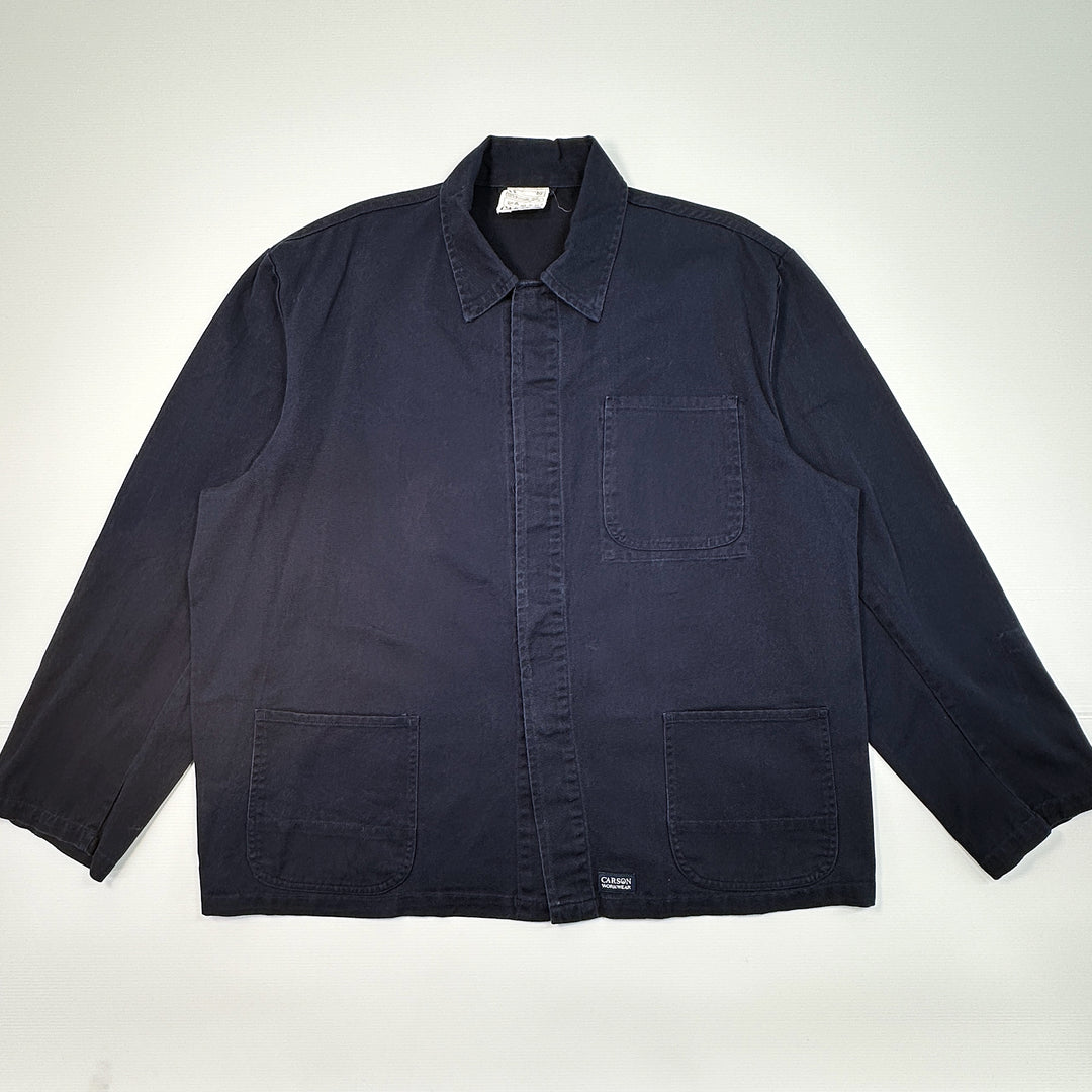 Vintage Blue European Cotton Chore Jacket - 2XL