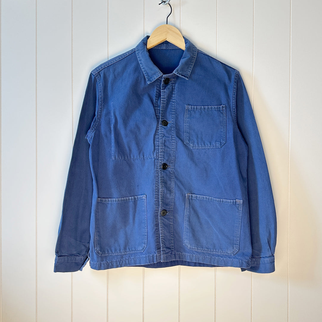 Vintage Blue French Work Jacket - Men's XS / Women's Small
