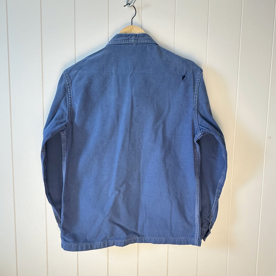 Vintage Blue French Work Jacket - Men's XS / Women's Small