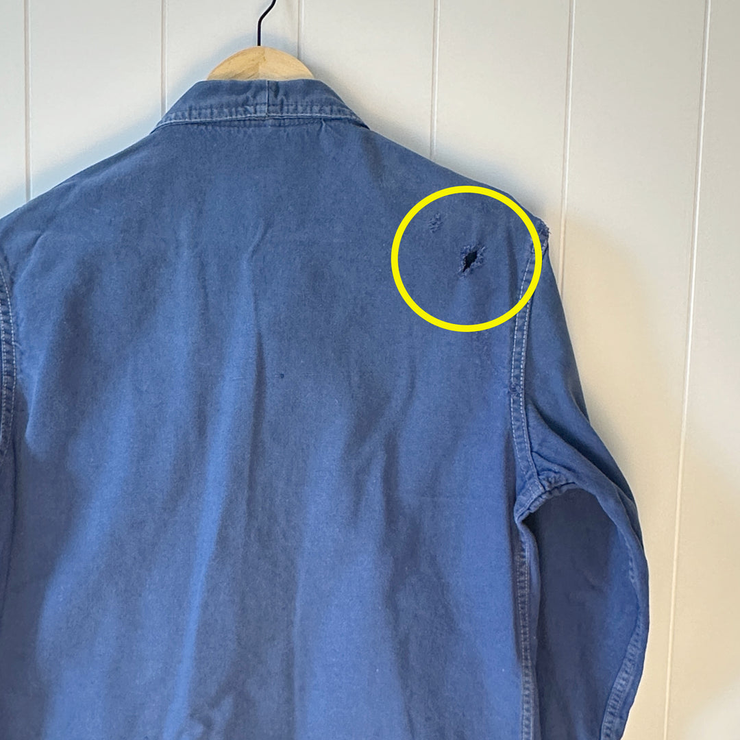 Vintage Blue French Work Jacket - Men's XS / Women's Small