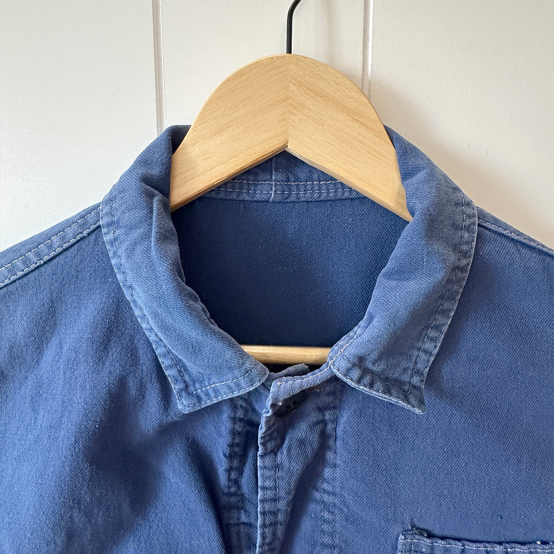 Vintage Blue French Work Jacket - Men's XS / Women's Small