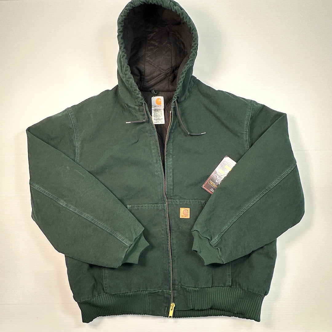 Repaired Deadstock Carhartt Vintage J130 SPC Sandstone Active Jacket Quilted Flannel Lined NWT 2XL