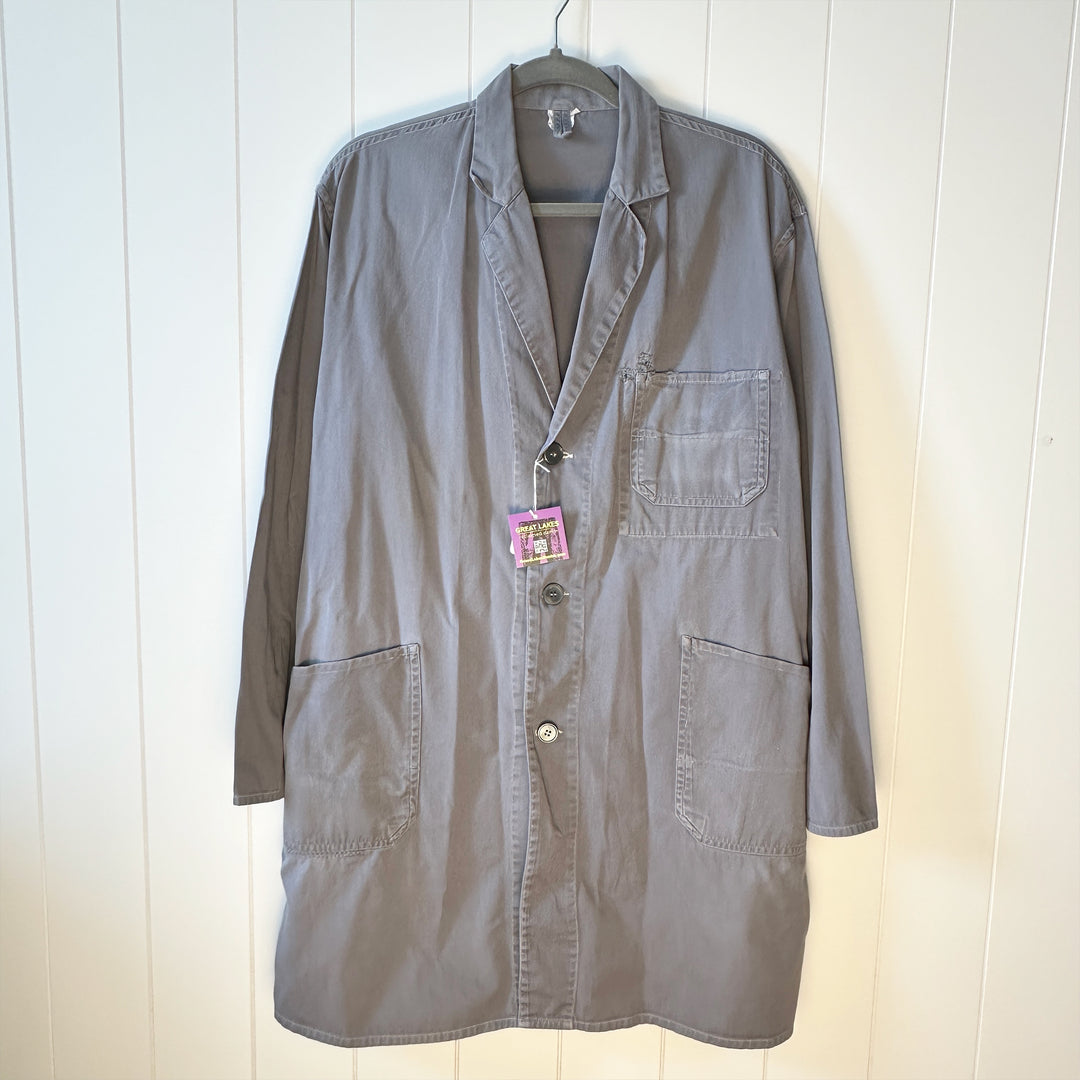 Vintage Gray French Work / Salon Trade Jacket - Women's XL