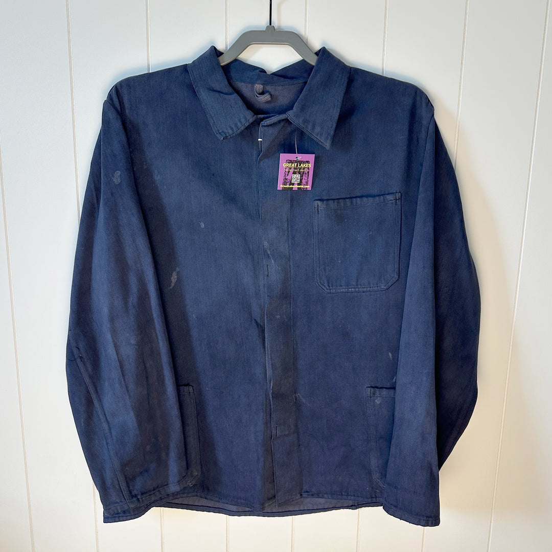 Vintage Worn French Blue Work Jacket - M/L