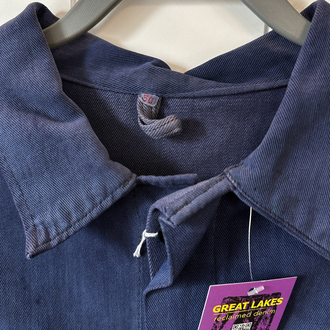 Vintage Worn French Blue Work Jacket - M/L