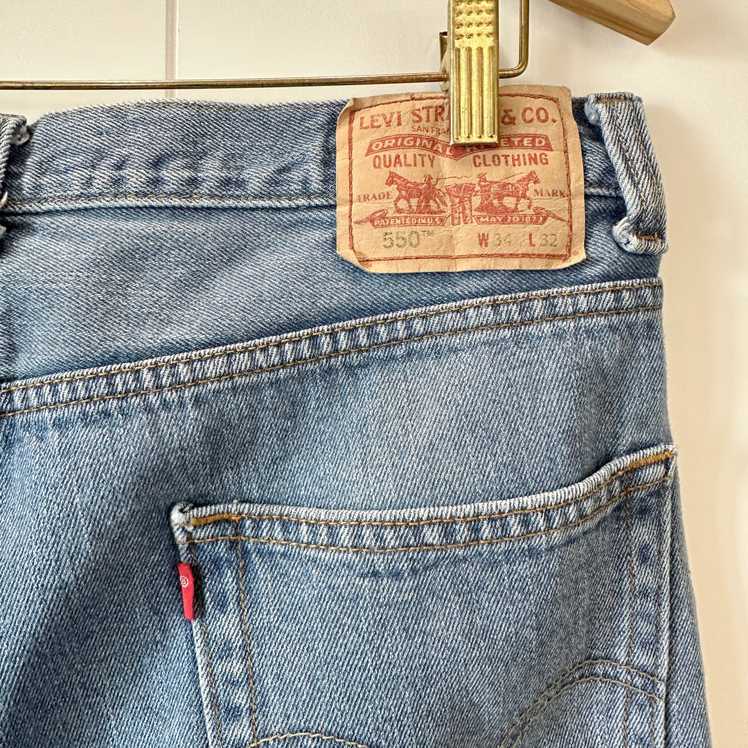 Levi's Men's 550 Relaxed Fit / Baggy Straight Leg Jeans - 34x32