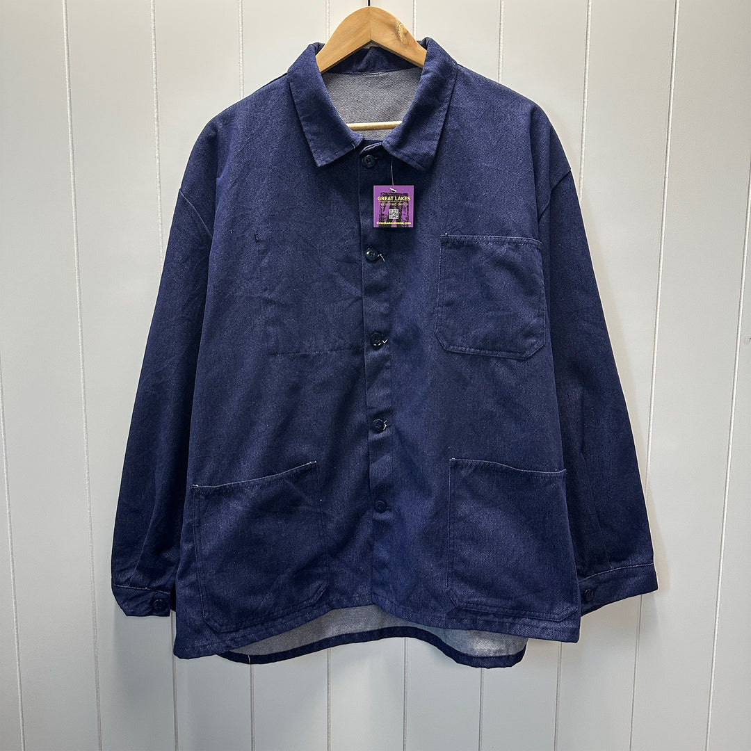 Vintage 80s French Chore Jacket - Men's XL / Women's 2XL