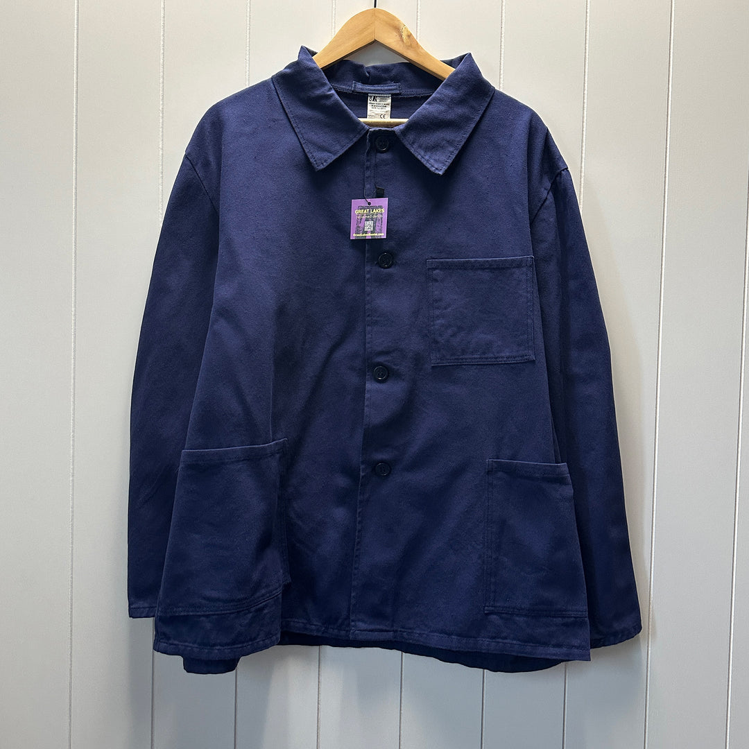 Vintage 90s Polish Blue Cotton Chore Jacket - Women's 2XL