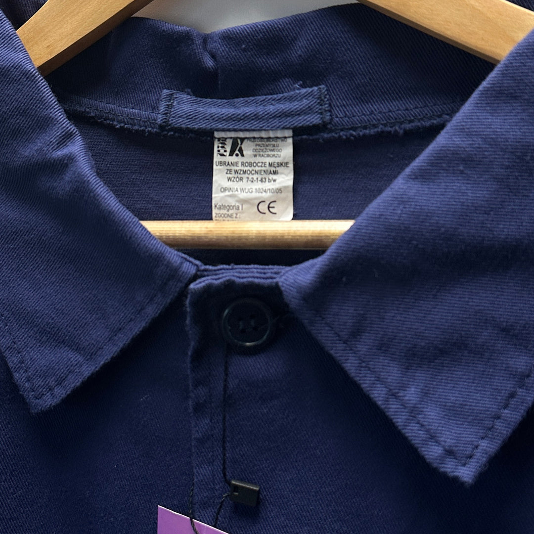 Vintage 90s Polish Blue Cotton Chore Jacket - Women's 2XL