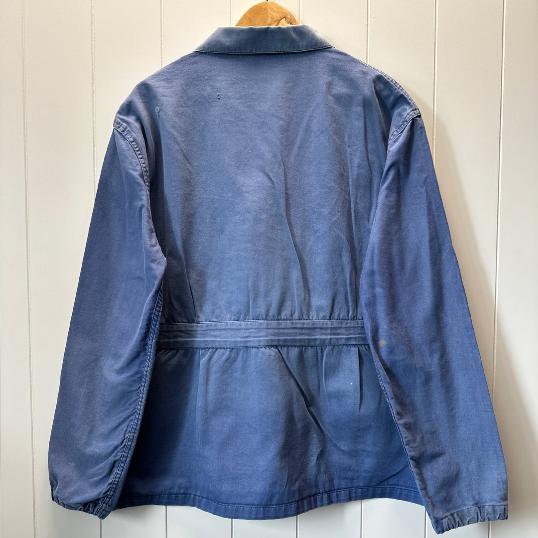 Vintage Blue Moleskin French Work Jacket - Men's Large / Women's XL