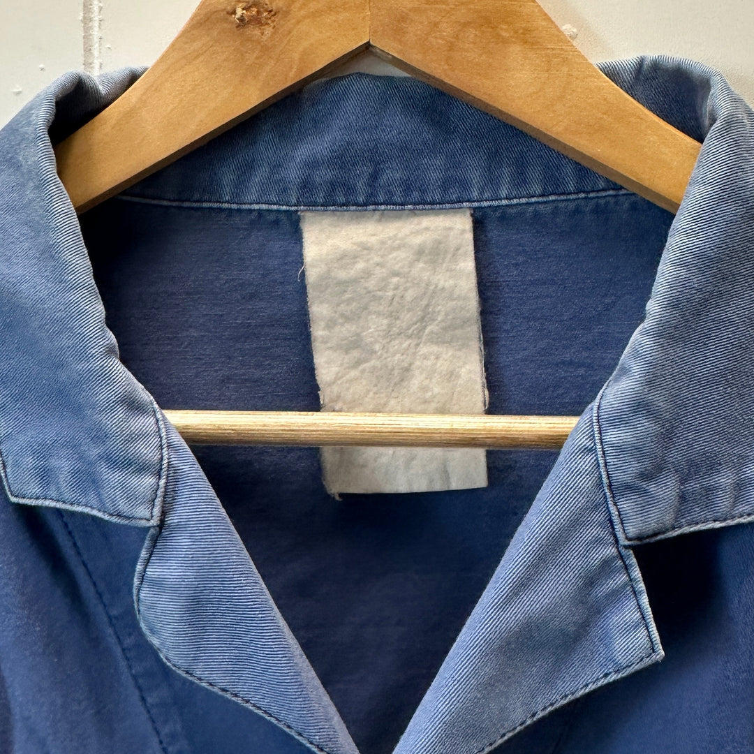 Vintage Blue Moleskin French Work Jacket - Men's Large / Women's XL