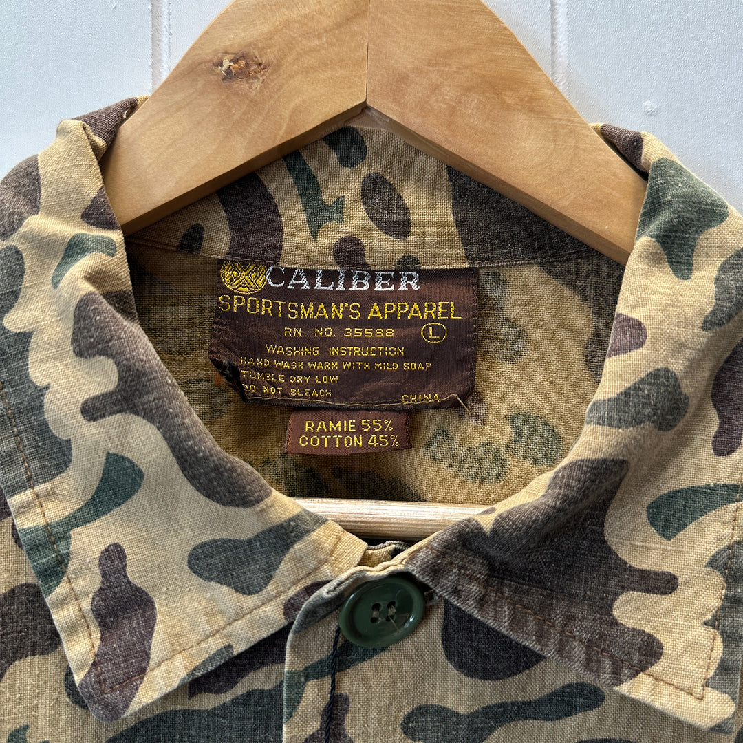 Vintage Caliber Sports Apparel Camo Shirt - Men's Large