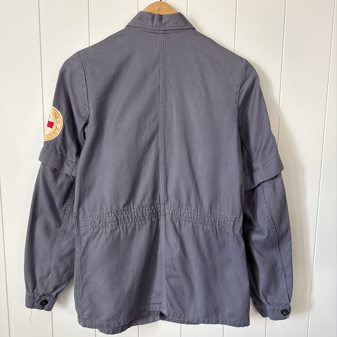 Vintage Women's German Red Cross Jacket - Convertible Sleeves - Size Small