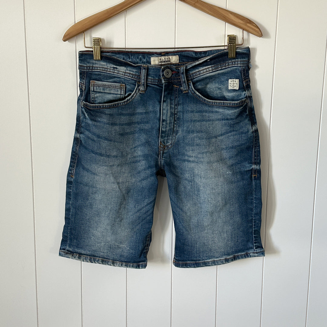 Blend Brand Cotton Denim Bermuda Shorts - Small (30" Waist)