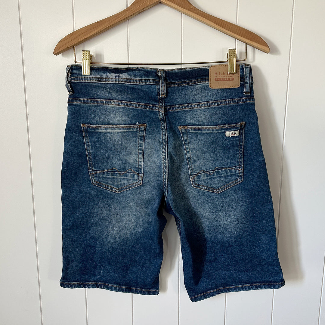 Blend Brand Cotton Denim Bermuda Shorts - Small (30" Waist)