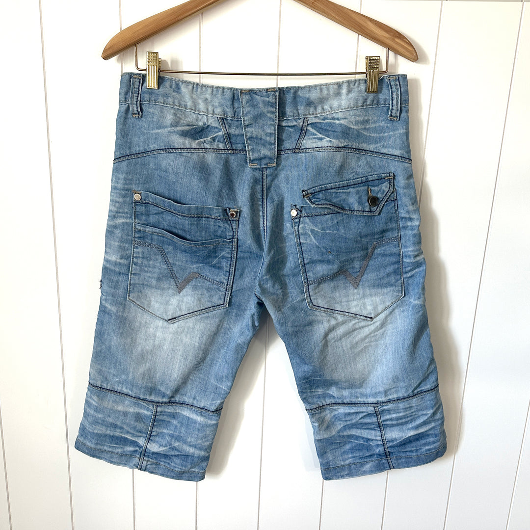 Jeans Dal Men's Y2K Moto Bermuda Shorts - 31 Waist