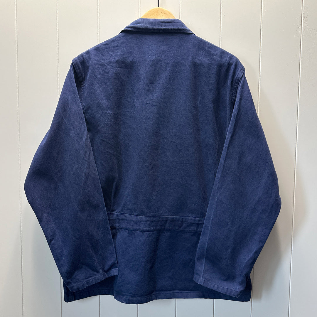 Vintage Blue French Moleskin Work Jacket - Men's M/L | Women's L