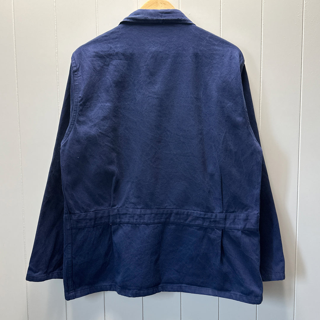 Vintage Blue French Moleskin Work Jacket - Men's M/L | Women's L
