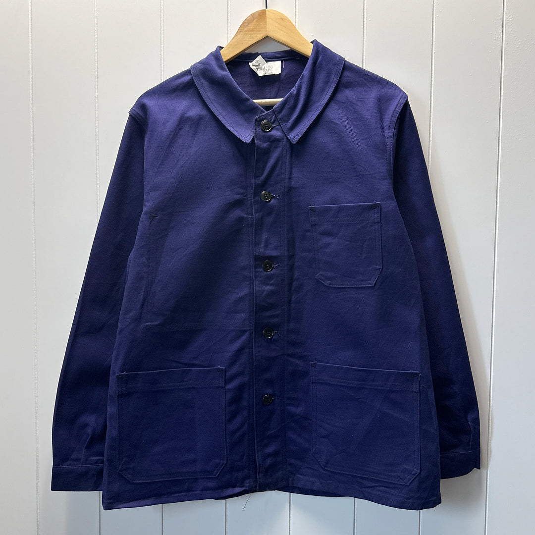 Vintage Le Tres Souple Blue French Work Jacket - Never Worn - S/M