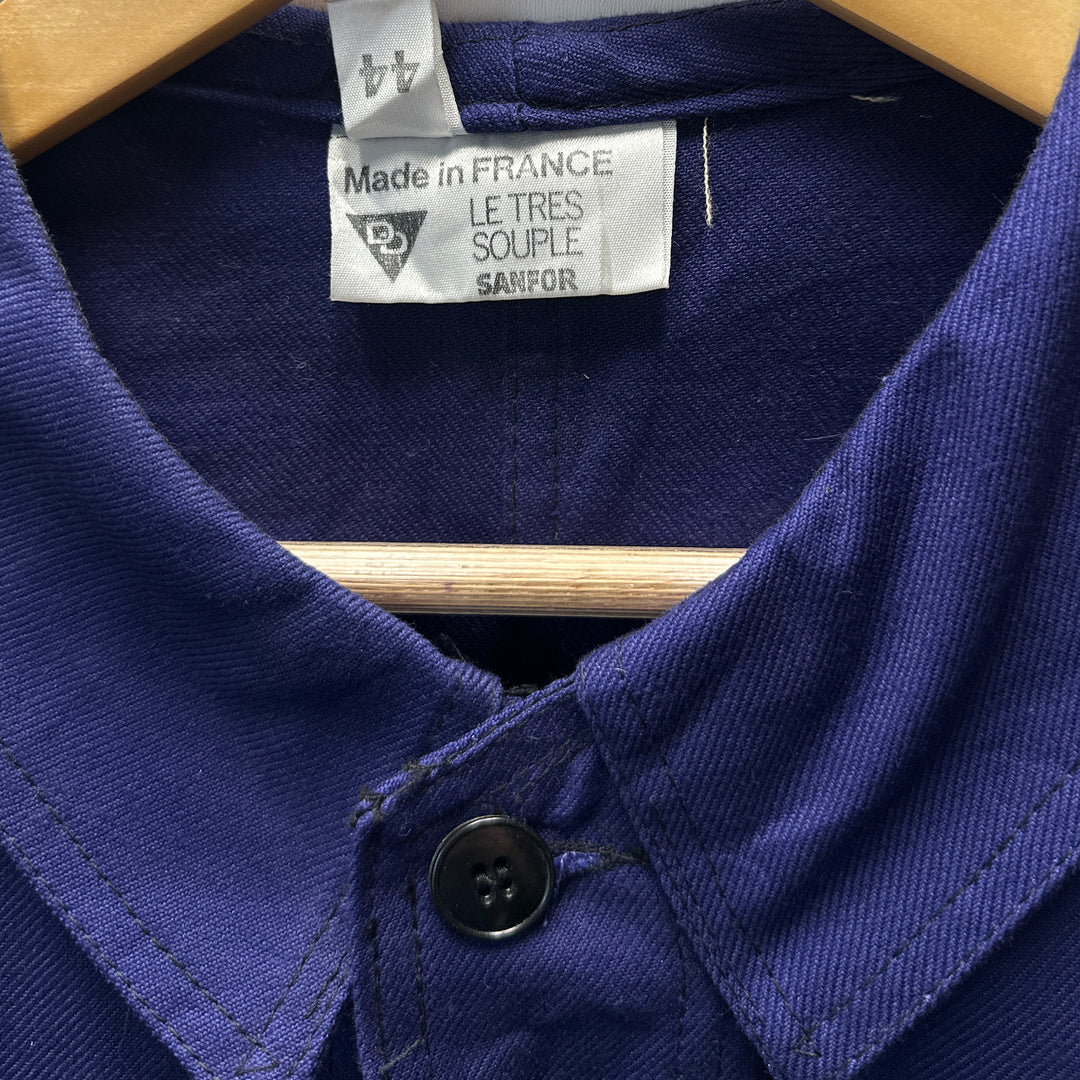 Vintage Le Tres Souple Blue French Work Jacket - Never Worn - S/M